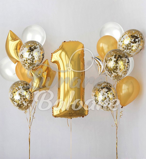 Set Baloane cu cifra Unu