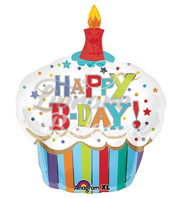 Balon cu Heliu Cupcake Happy Birthday (LB-15013)