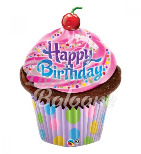 Balon cu Heliu Birthday Frosted CUPCAKE (LB-15015)