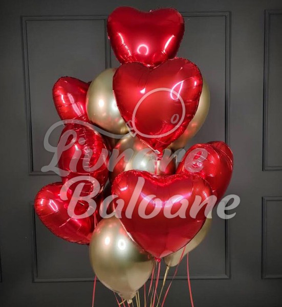 Букет воздушных шаров ко Дню святого Валентина (LB-16031)