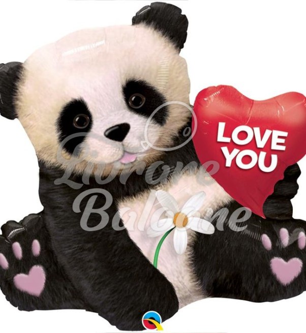 Balon cu Heliu Love You Panda Bear