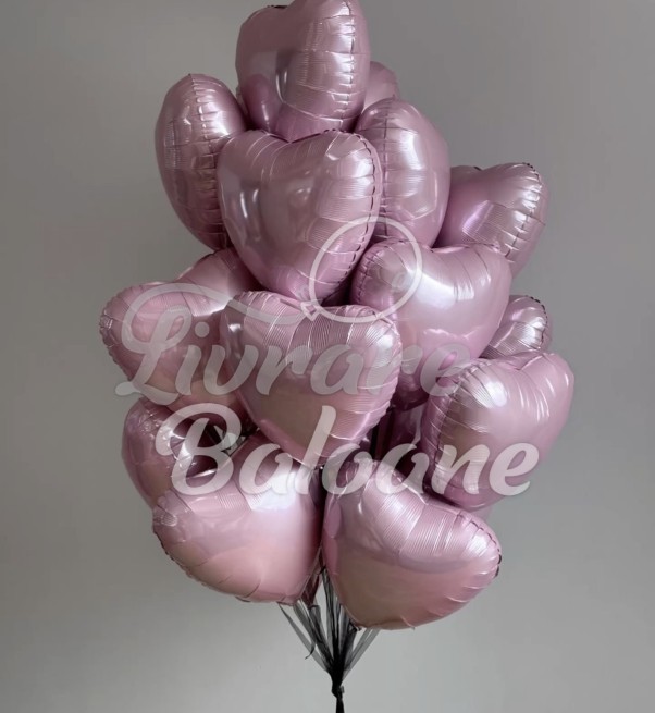 Buchet din Baloane Inimi Roz (LB-16041)