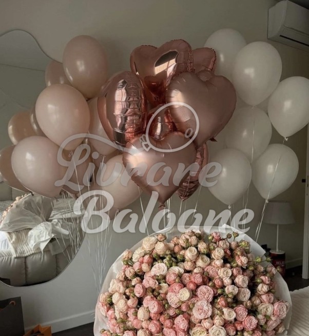 Decor cu Baloane Inimi și Latex (LB-12035)