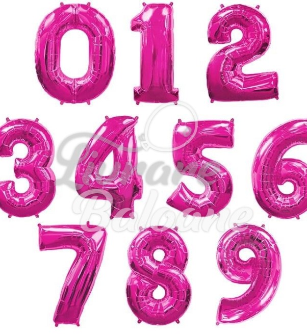Baloane cu Heliu Cifre "Fucsie"