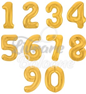 Baaloane cu Heliu Cifre "Aur"