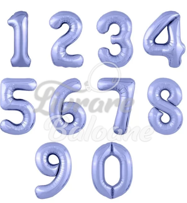 Baloane cu Heliu Cifre "Mov Pastel"