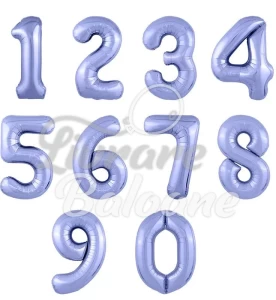 Baloane cu Heliu Cifre "Mov Pastel"