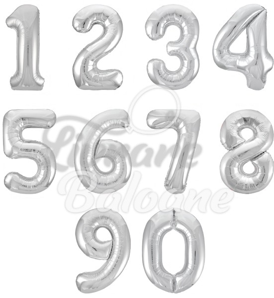 Baloane cu Heliu Cifre "Argint"