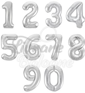 Baloane cu Heliu Cifre "Argint"