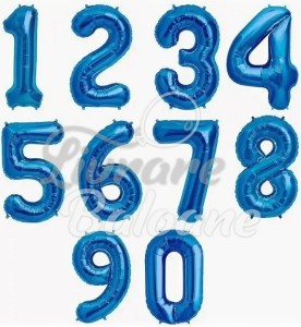 Baloane cu Heliu Cifre "Albastru"