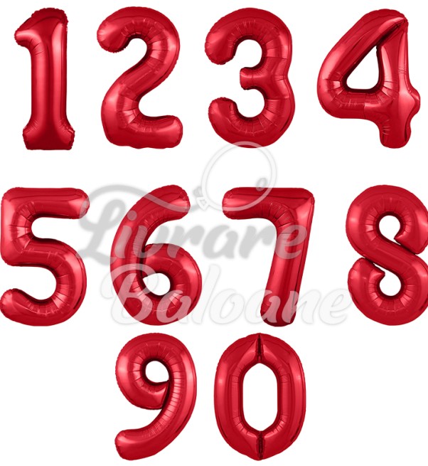Baloane cu Heliu Cifre "Roşu"