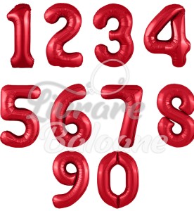 Baloane cu Heliu Cifre "Roşu"