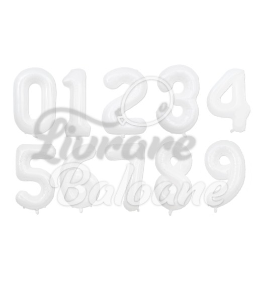 Baloane cu Heliu Cifre "Albe"