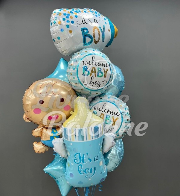 Гелиевые шары_Новорожденный мальчик (LB-14032)