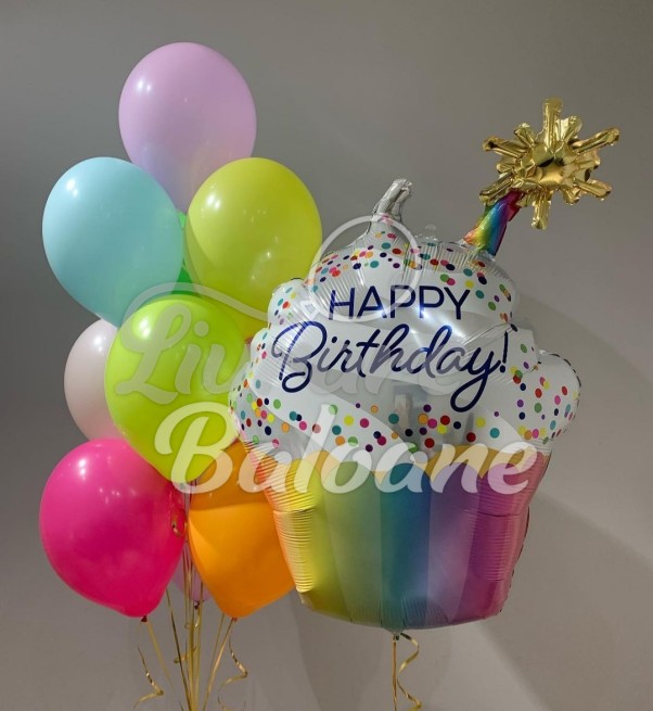 Balon Cupcake Happy Birthday (LB-12038)