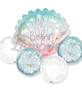 Buchet din 5 baloane cu Heliu_Baby Boy (LB-14041)