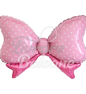 Balon cu Heliu_Figurină_Fundiță_Roz (LB-14048)