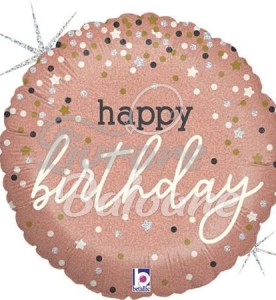 Rose Gold Confetti Birthday, 46 cm, Betalic