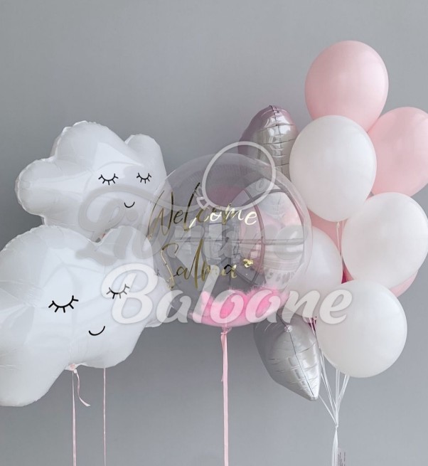 Mini Decor_Baloane cu Heliu Nou_Născut_Fetiță (LB-14062)