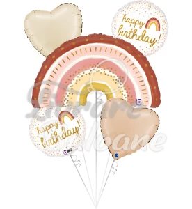 Набор 5 воздушных шаров_Радуга в стиле бохо