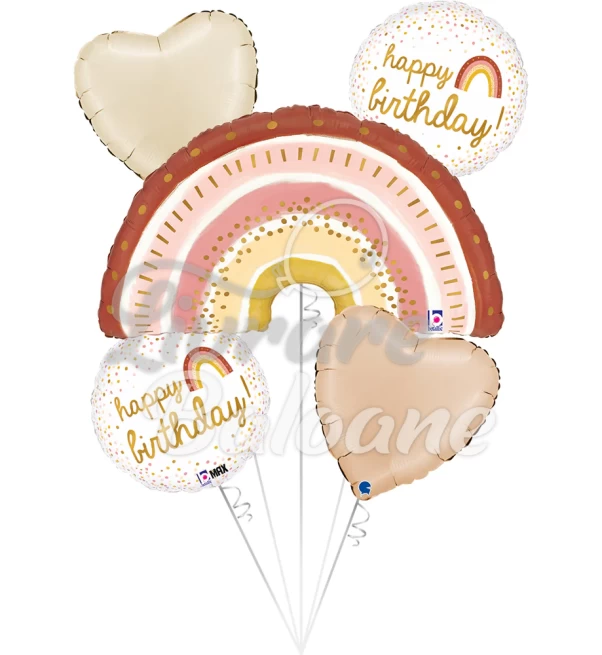 Set 5 baloane_Curcubeu în stil boho