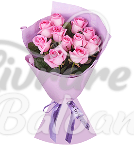 Buchet din 11 Trandafiri Roz