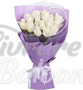 Buchet din 15 Trandafiri Albi