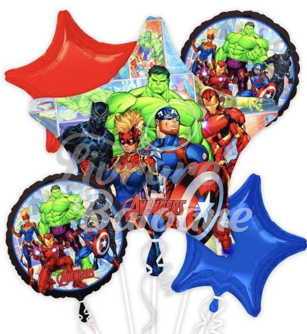 5 Baloane cu Heliu_Avengers_Marvel_Powers Unite