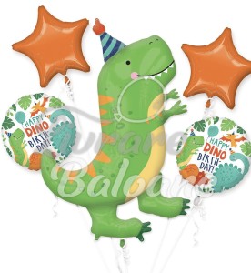 Букет из 5 гелиевых шаров Dino Party