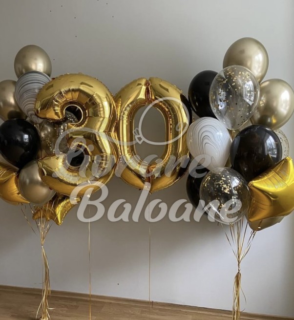 Baloane cu Heliu Cifra 30_Decor Pentru Evenimente Speciale (LB-11040)