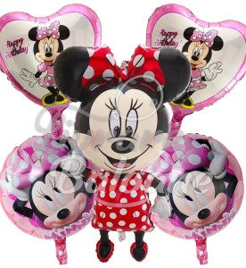 Set 5 Baloane cu Heliu_Minnie Mouse