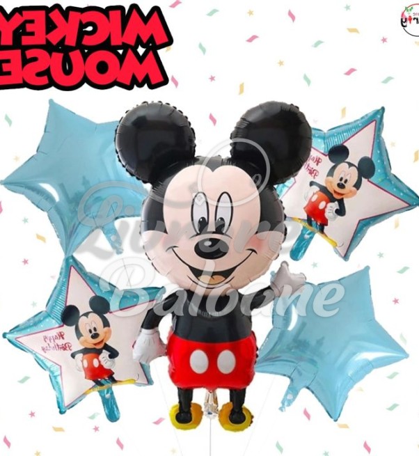 Set 5 Baloane cu Heliu_Mickey Mouse