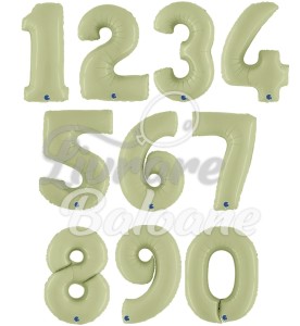 Baloane cu Heliu Cifre "Verde Mǎslin"