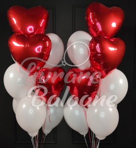 Baloane cu Heliu și Inimi Roșii (LB-16055)