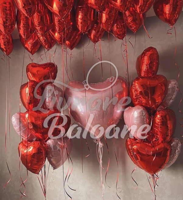 Surprizǎ la Domiciliu cu Baloane Inimi (LB-16064)
