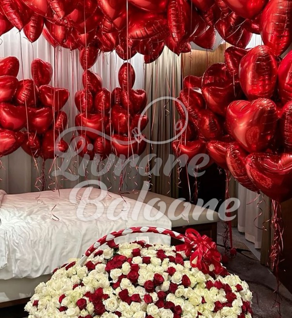 Декор для дома из 120 красных сердечек (LB-16065)