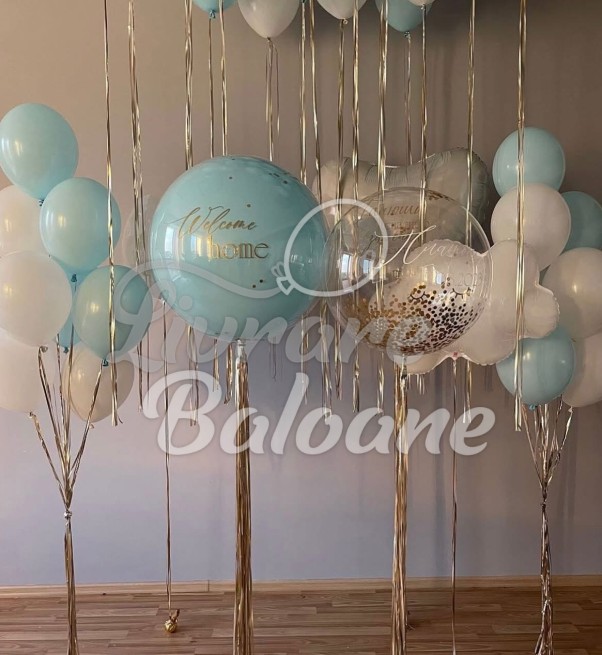 Воздушные шары для выписки_Новорожденный мальчик (LB-14097)