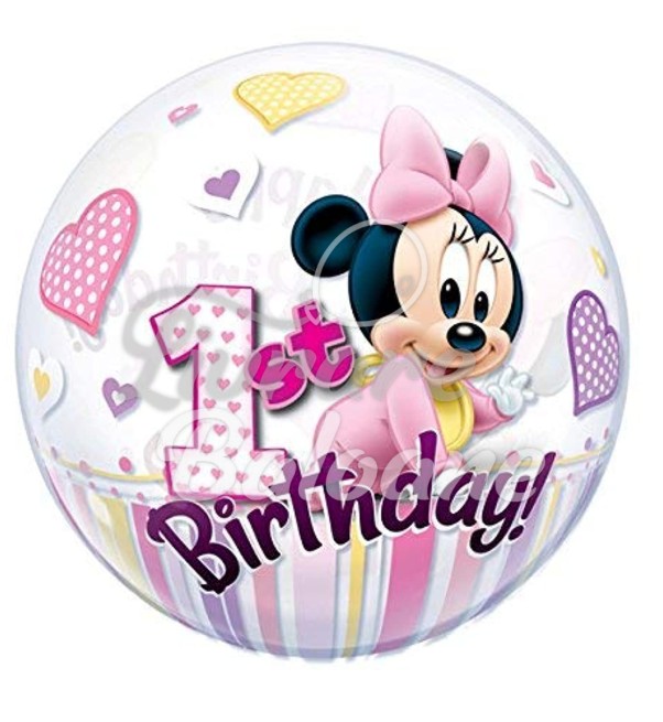 BUBBLES cu Heliu_1_Bday_Minnie Mouse 56 cm