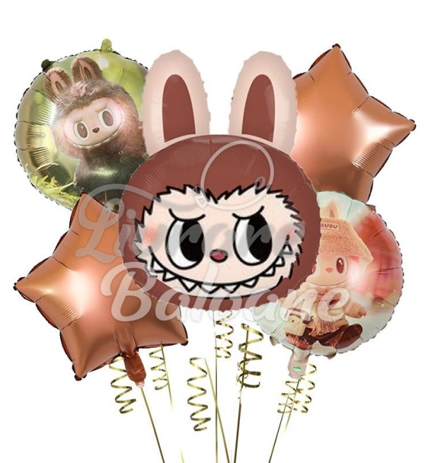 Букет из 5 гелиевых шаров_LABUBU (LB-19278)