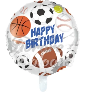 Balon cu Heliu_Happy Birthday_SPORT 43 cm
