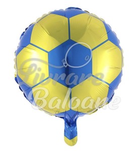 Minge de Fotbal_Albastru și Galben 43 cm
