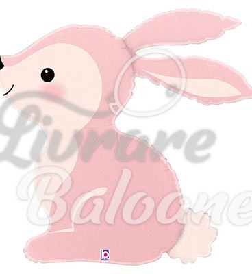 Гелиевый шар_Лесной кролик_розовый 79 см