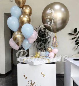 Персонализированная коробка и воздушные шары_МАЛЬЧИК или ДЕВОЧКА (LB-23011)