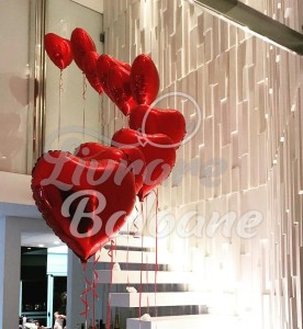 Красные сердечки с гелием ко Дню святого Валентина (LB-16011)