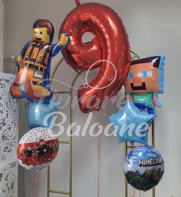 Baloane cu Cifrǎ_Roblox_Lego & Minecraft (LB-130028)