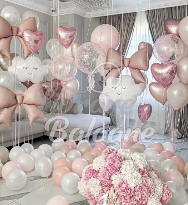 Decor Premium Baloane Baby Shower_Fundițe și Norișori (LB-14117)