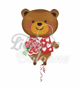 Balon cu Heliu Bear With Rose (LB-16019)