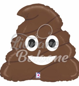 Гелиевый шар_Emoji Poo 51 cm