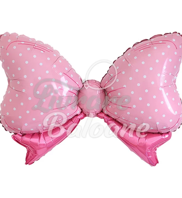 Balon cu Heliu_Figurină_Fundiță_Roz (LB-14048)