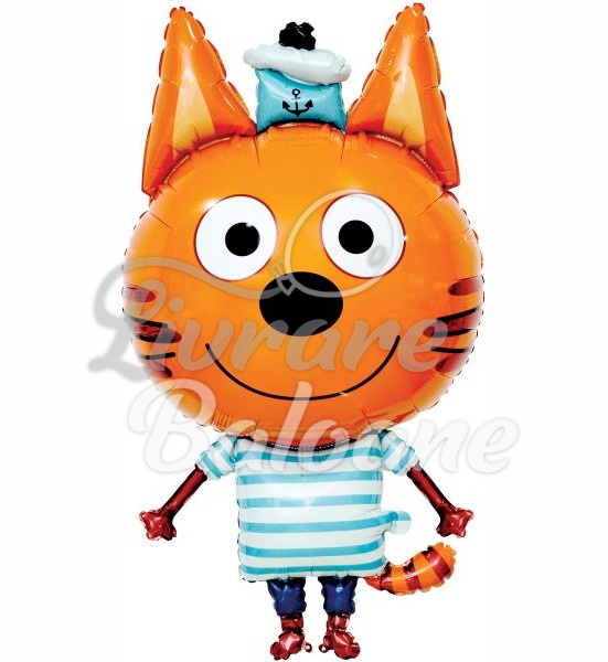 Гелиевый шар_ТРИ КОТА_КОРЖИК 91 см
